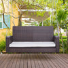 Virasat Double Seater Hanging Swing Without Stand For Balcony, Garden Swing (Dark Brown)-VIRASAT FURNITURE & FURNISHING