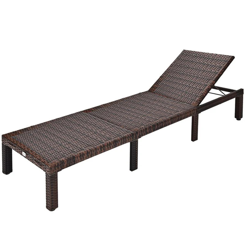 Virasat Elite Outdoor Swimming Poolside Lounger (Dark Brown)