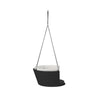 VIRASAT FURNITURE LEONE SINGLE SEATER HANGING SWING WITHOUT STAND FOR BALCONY & GARDEN SWING (BLACK)