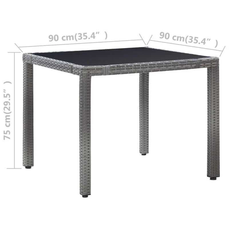Virasat Outdoor Patio Dining Set 4 Chairs and 1 Table (Gray)-VIRASAT FURNITURE & FURNISHING