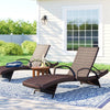 Virasat Outdoor Swimming Poolside Lounger Set of 2 Brown-VIRASAT FURNITURE & FURNISHING