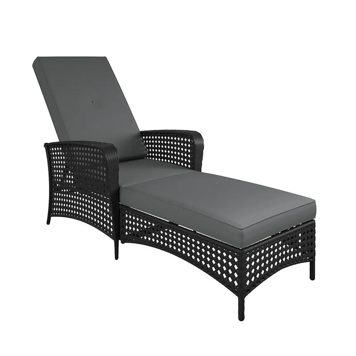 Virasat Atto Outdoor Swimming Poolside Lounger (Black)