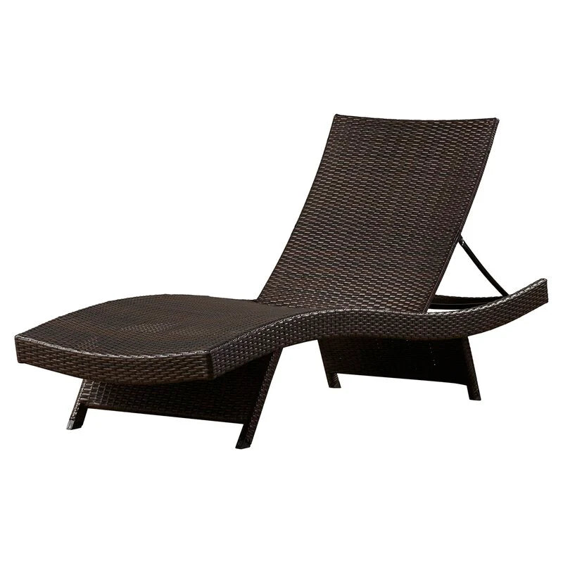 Virasat Outdoor Swimming Poolside Lounger Set of 2 Brown-VIRASAT FURNITURE & FURNISHING
