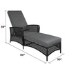 Virasat Outdoor Swimming Poolside Lounger Black-VIRASAT FURNITURE & FURNISHING