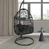 Virasat Single Seater Hanging Swing With Stand For Balcony , Garden Swing (Black)-VIRASAT FURNITURE & FURNISHING
