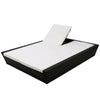 Virasat Outdoor Poolside Sunbed With Cushion Daybed (Black/Brown)-VIRASAT FURNITURE & FURNISHING