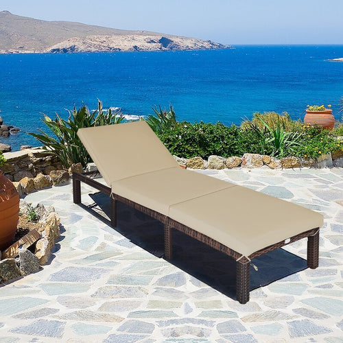 Virasat Outdoor Swimming Poolside Lounger Dark Brown-VIRASAT FURNITURE & FURNISHING