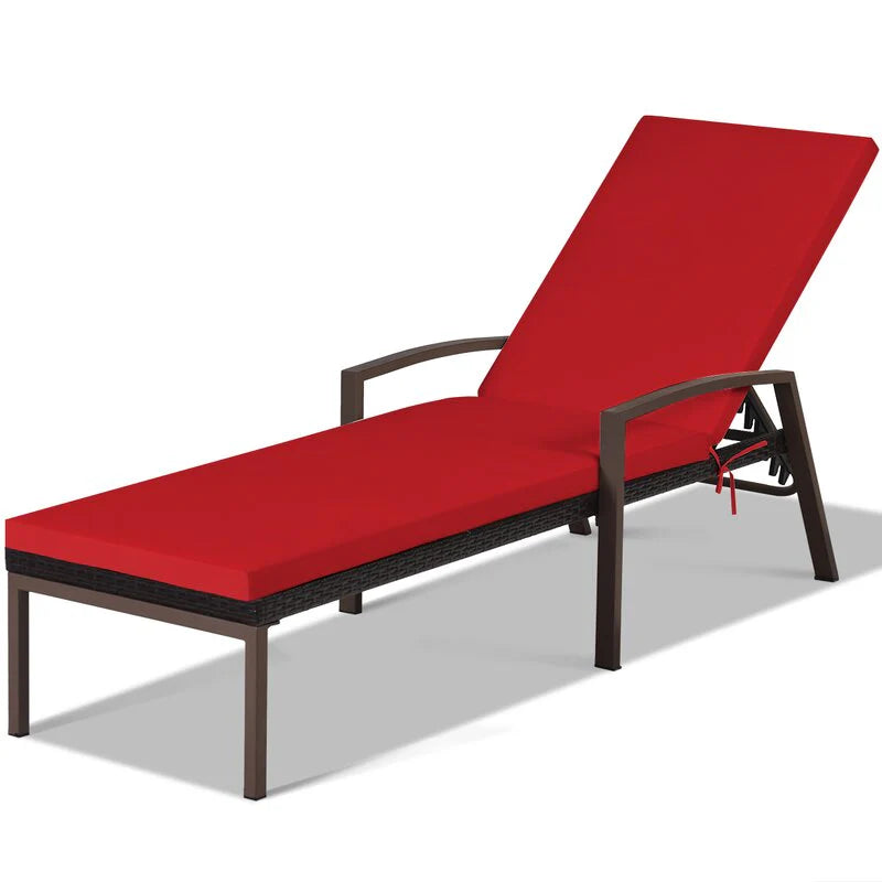 Virasat Outdoor Swimming Poolside Lounger Set of 2 Black-VIRASAT FURNITURE & FURNISHING