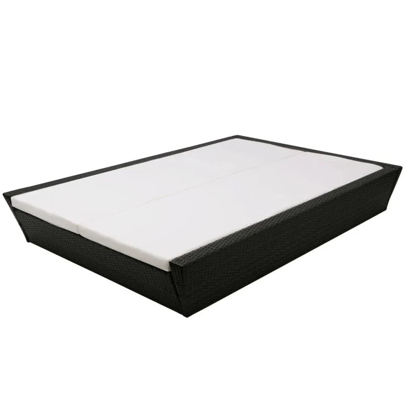 Virasat Outdoor Poolside Sunbed With Cushion Daybed (Black/Brown)-VIRASAT FURNITURE & FURNISHING