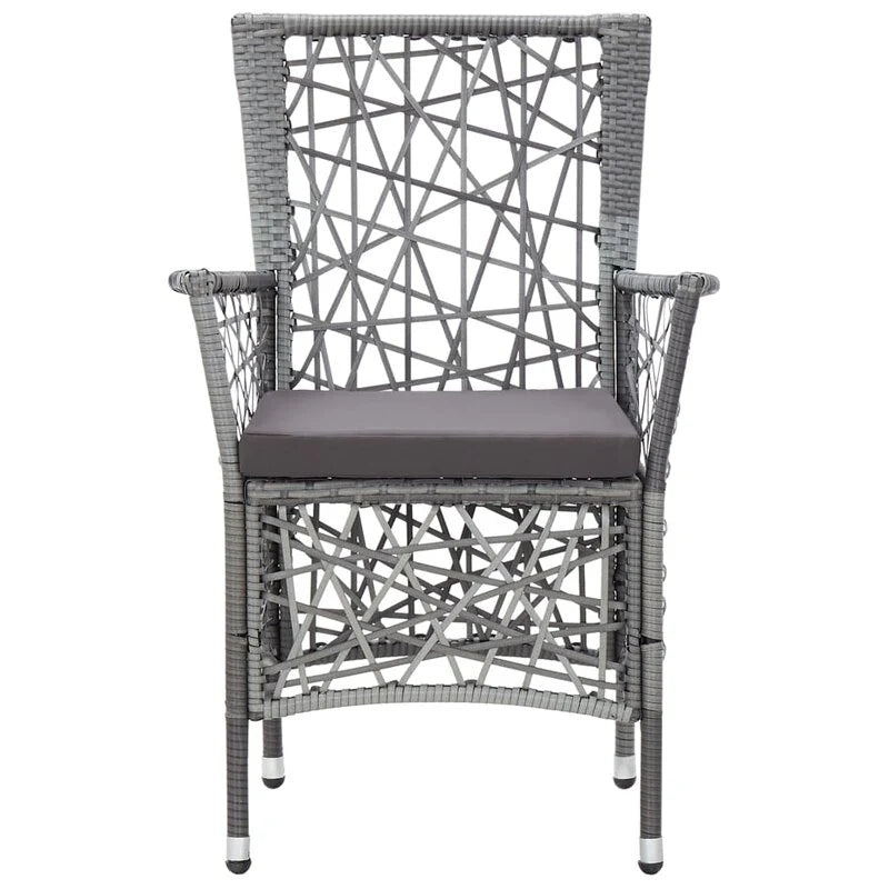 Virasat Elda Outdoor Patio Dining Set 4 Chairs and 1 Table (Gray)