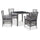 Virasat Outdoor Patio Dining Set 4 Chairs and 1 Table (Gray)-VIRASAT FURNITURE & FURNISHING