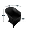 Virasat Outdoor Patio Seating Set 4 Chairs and 1 Table Set (Black)-VIRASAT FURNITURE & FURNISHING