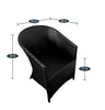 Virasat Outdoor Patio Seating Set 2 Chairs and 1 Table Set Black-VIRASAT FURNITURE & FURNISHING