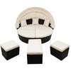 Virasat Outdoor Poolside Sunbed With Cushion Daybed (Black)-VIRASAT FURNITURE & FURNISHING