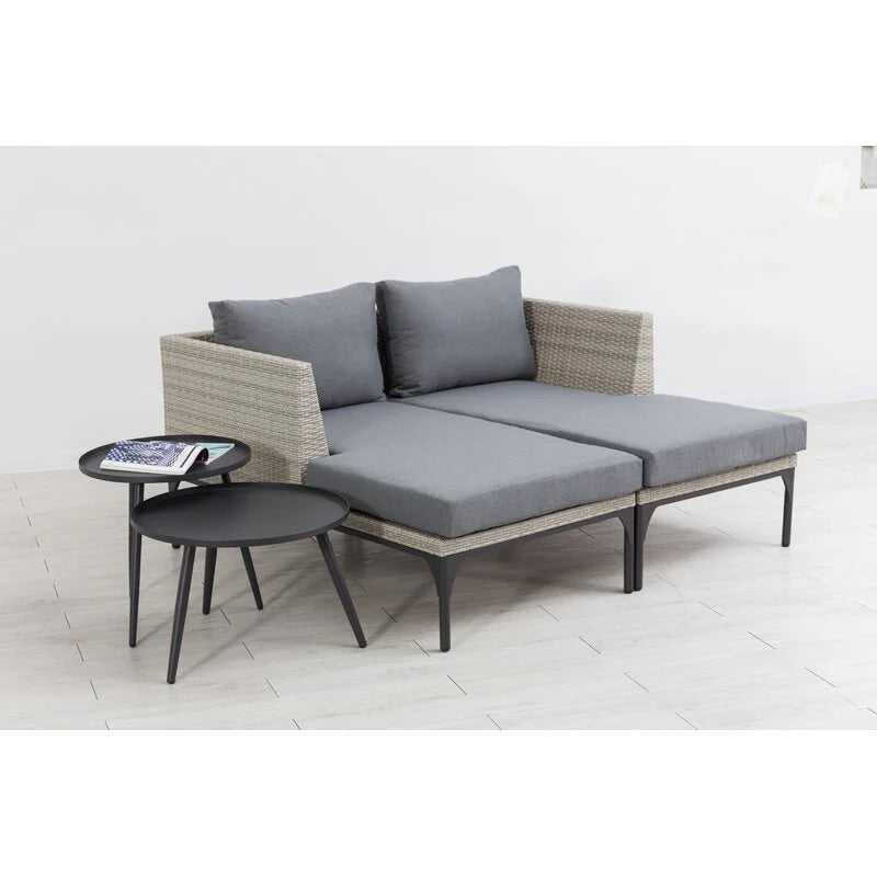 Virasat Outdoor Swimming Poolside Lounger Set of 2 Seashell-VIRASAT FURNITURE & FURNISHING