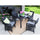 Virasat Outdoor Patio Dining Set 4 Chairs and 1 Table (Black)-VIRASAT FURNITURE & FURNISHING