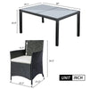 Virasat Outdoor Patio Dining Set 6 Chairs and 1 Table (Black)-VIRASAT FURNITURE & FURNISHING