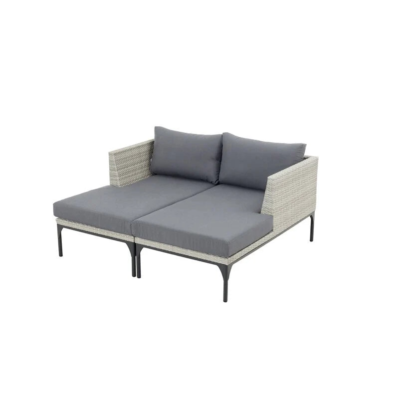 Virasat Outdoor Swimming Poolside Lounger Set of 2 Seashell-VIRASAT FURNITURE & FURNISHING