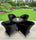 Virasat Outdoor Patio Seating Set 4 Chairs and 1 Table Set (Black)-VIRASAT FURNITURE & FURNISHING
