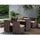 Virasat Outdoor Patio Dining Set 4 Chairs and 1 Table (Brown)-VIRASAT FURNITURE & FURNISHING