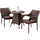 Virasat Outdoor Patio Seating Set 2 Chairs 1 Table Dark Brown-VIRASAT FURNITURE & FURNISHING