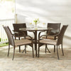 Virasat Outdoor Patio Dining Set 4 Chairs and 1 Table (Brown)-VIRASAT FURNITURE & FURNISHING