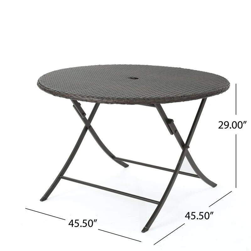 Virasat Outdoor Patio Dining Set 4 Chairs and 1 Table (Brown)-VIRASAT FURNITURE & FURNISHING