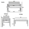 Virasat Outdoor Sofa Set 2 Seater, 2 Single Seater and 1 Center Table (Brown + White)-VIRASAT FURNITURE & FURNISHING