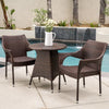 Virasat Outdoor Patio Seating Set 2 Chairs 1 Table Dark Brown-VIRASAT FURNITURE & FURNISHING