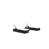Virasat Outdoor Swimming Poolside Lounger Set of 2 Black-VIRASAT FURNITURE & FURNISHING