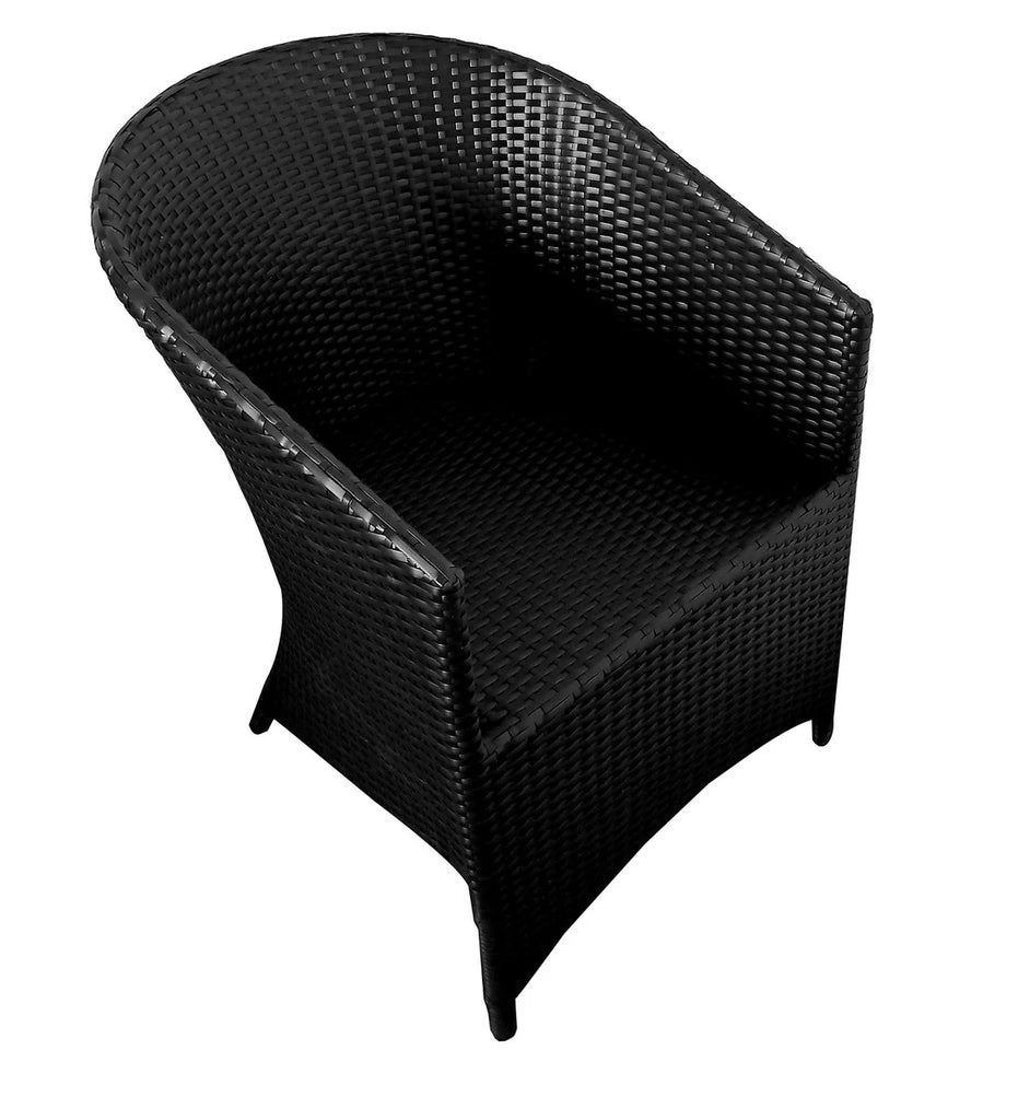 Virasat Outdoor Patio Seating Set 2 Chairs and 1 Table Set Black-VIRASAT FURNITURE & FURNISHING