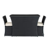 Virasat Outdoor Patio Seating Set 2 Chairs 1 Table Black-VIRASAT FURNITURE & FURNISHING
