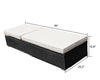 Virasat Outdoor Swimming Poolside Lounger Set of 2 Black-VIRASAT FURNITURE & FURNISHING