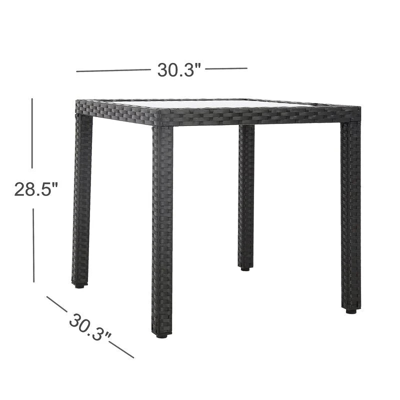 Virasat Outdoor Patio Dining Set 4 Chairs and 1 Table (Black)-VIRASAT FURNITURE & FURNISHING