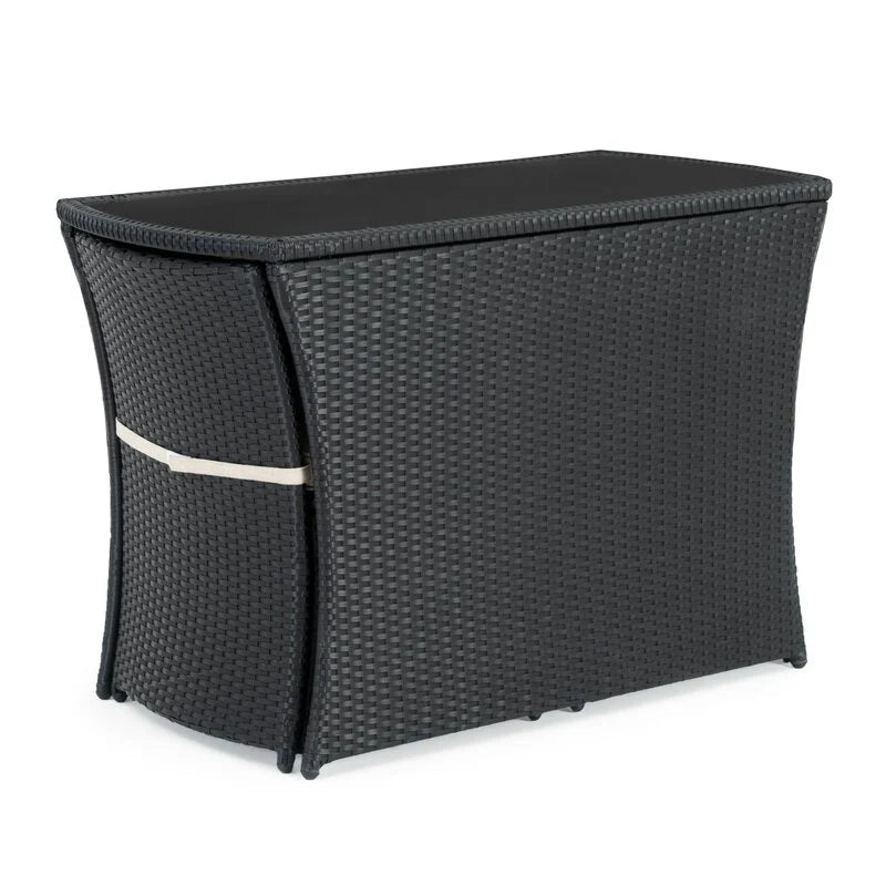 Virasat Outdoor Patio Seating Set 2 Chairs 1 Table Black-VIRASAT FURNITURE & FURNISHING
