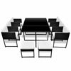 Virasat Outdoor Patio Dining Set 6 Chairs, 4 Ottoman and 1 Table (Black)-VIRASAT FURNITURE & FURNISHING