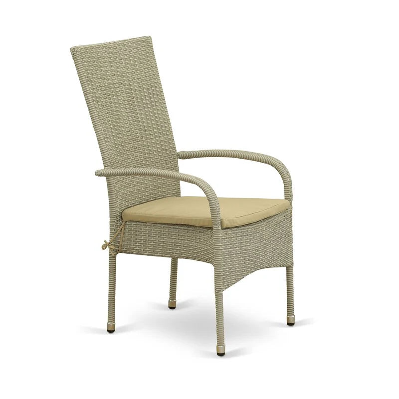 Virasat Outdoor Patio Dining Set 4 Chairs and 1 Table (Cream)-VIRASAT FURNITURE & FURNISHING