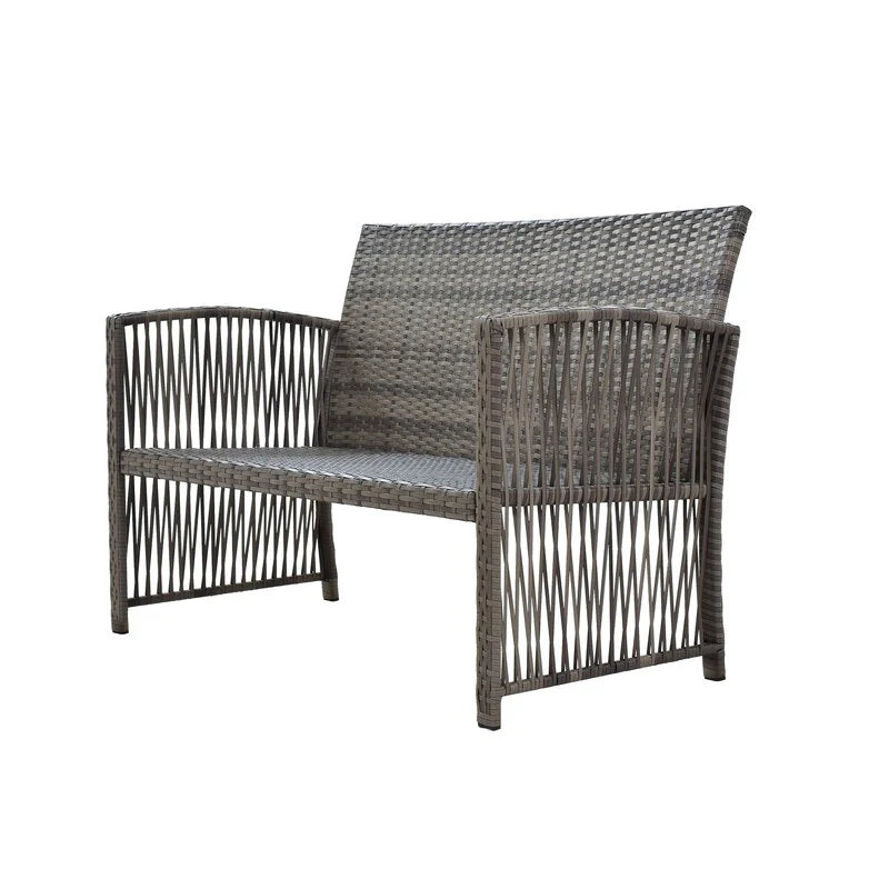Virasat Outdoor Sofa Set 2 Seater, 2 Single Seater and 1 Center Table (Silver + White)-VIRASAT FURNITURE & FURNISHING