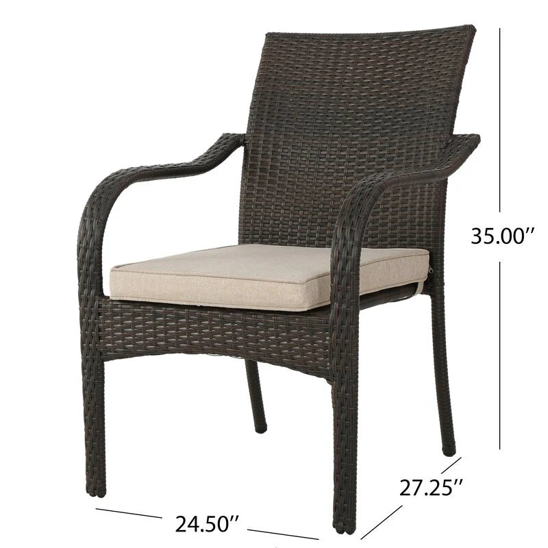 Virasat Outdoor Patio Dining Set 4 Chairs and 1 Table (Brown)-VIRASAT FURNITURE & FURNISHING
