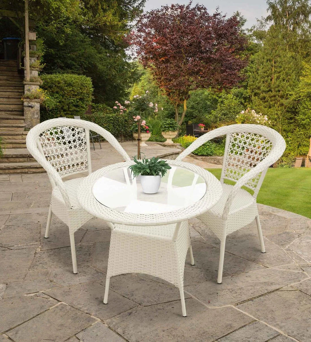 Virasat Appu Outdoor Patio Seating Set 2 Chairs and 1 Table Set