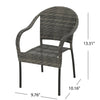 Virasat Outdoor Garden Patio Dining Set 4 Chairs and 1 Table (Gray)-VIRASAT FURNITURE & FURNISHING