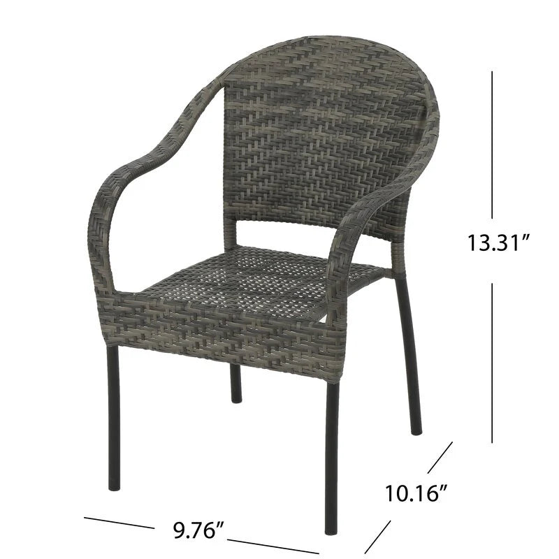 Virasat Outdoor Garden Patio Dining Set 4 Chairs and 1 Table (Gray)-VIRASAT FURNITURE & FURNISHING