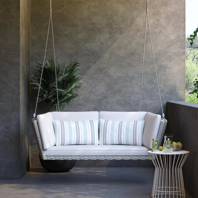 Virasat Double Seater Hanging Swing Without Stand For Balcony , Garden Swing (Cream)-VIRASAT FURNITURE & FURNISHING