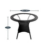 Virasat Outdoor Patio Seating Set 4 Chairs and 1 Table Set (Black)-VIRASAT FURNITURE & FURNISHING