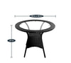 Virasat Outdoor Patio Seating Set 2 Chairs and 1 Table Set Black-VIRASAT FURNITURE & FURNISHING