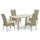 Virasat Outdoor Patio Dining Set 4 Chairs and 1 Table (Cream)-VIRASAT FURNITURE & FURNISHING