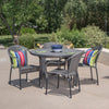 Virasat Outdoor Garden Patio Dining Set 4 Chairs and 1 Table (Gray)-VIRASAT FURNITURE & FURNISHING