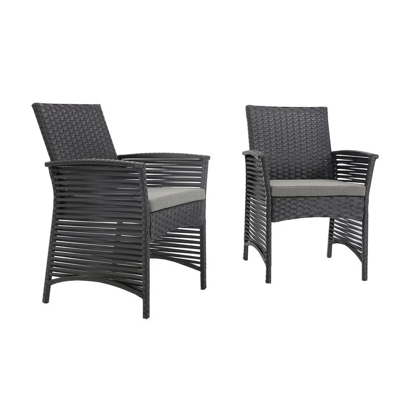 Virasat Outdoor Patio Dining Set 4 Chairs and 1 Table (Black)-VIRASAT FURNITURE & FURNISHING