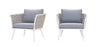 Virasat Outdoor Garden Balcony Sofa Set 2 Seater, 2 Single Seater and 1 Center Table Set, Braid & Rope (White + Cream)-VIRASAT FURNITURE & FURNISHING
