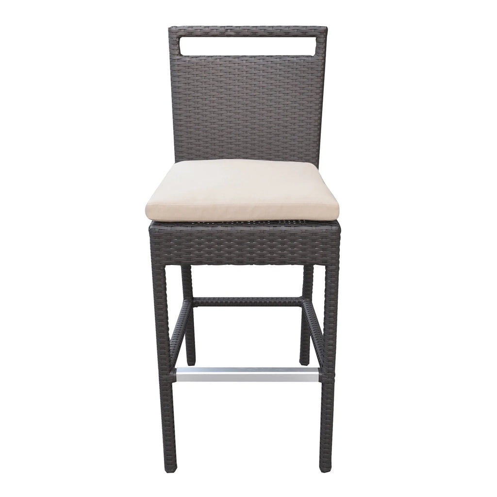 Virasat Outdoor Patio Bar Sets 4 Chairs and 1 Table (Dark Brown)-VIRASAT FURNITURE & FURNISHING